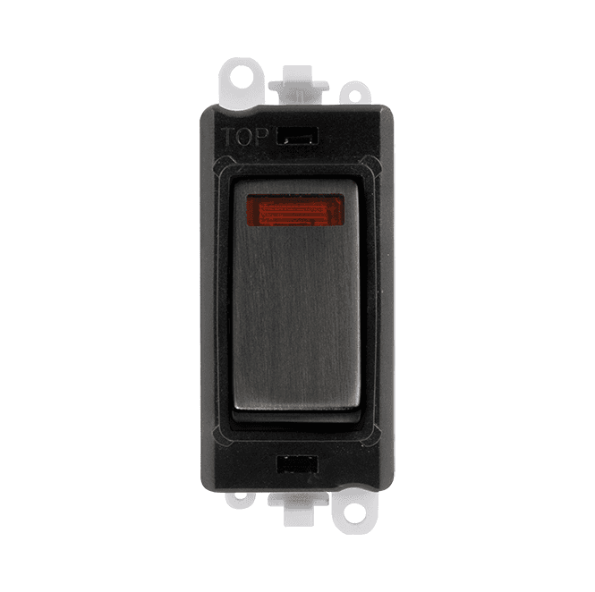 Click Switches and Sockets GM2018NBKBZ 20A DP Switch Module with Neon in Matt Bronze