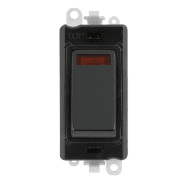GM2018NBKMB 20A DP Switch Module with Neon in Matt Black
