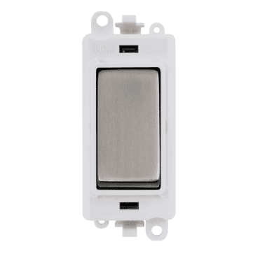 GM2028PWSS 20A Intermediate Switch Module with White Insert in Stainless Steel
