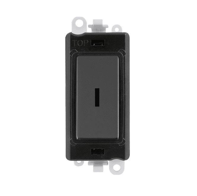 Click Switches and Sockets GM2046BKMB 20A DP Keyswitch Module in Matt Black