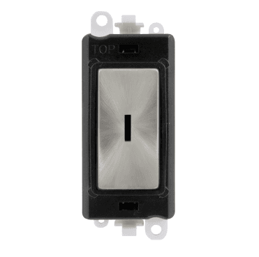 GM2046BKSC 20A DP Keyswitch Module with Black Insert in Satin Chrome