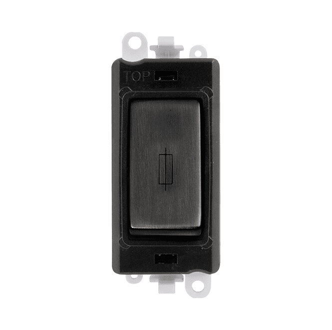 Click Switches and Sockets GM2047BKBZ 13A Fused Connection Module with Black Insert in Matt Bronze
