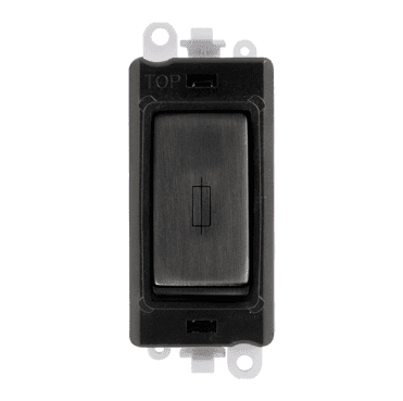 GM2047BKBZ 13A Fused Connection Module with Black Insert in Matt Bronze