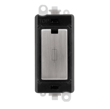 GM2047BKSS 13A Fused Connection Module with Black Insert in Stainless Steel