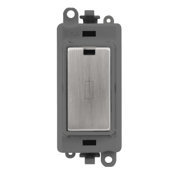 GM2047GYSS 13A Fused Connection Module with Grey Insert in Stainless Steel