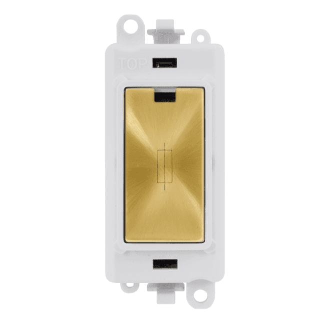 Click Switches and Sockets GM2047PWSB 13A Fused Connection Module with White Insert in Satin Brass