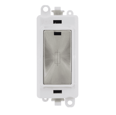 GM2047PWSC 13A Fused Connection Module with White Insert in Satin Chrome
