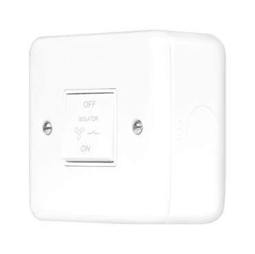 MCP020PW Metal Clad Fan Isolator Switch in White