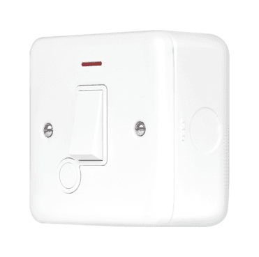 MCP023PW Metal Clad 1G 20A DP Switch with Neon in White