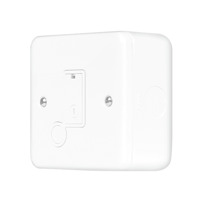 Click Switches and Sockets MCP050PW Metal Clad 13A Fused Spur with Flex Outlet in White