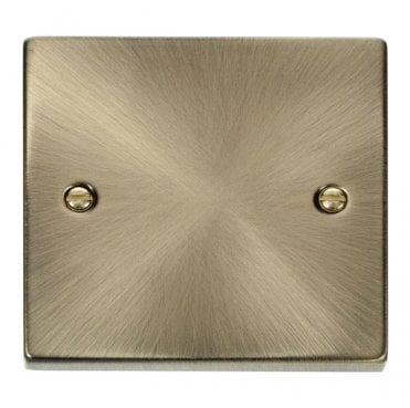 VPAB060 Decorative 1G Blanking Plate in Antique Brass