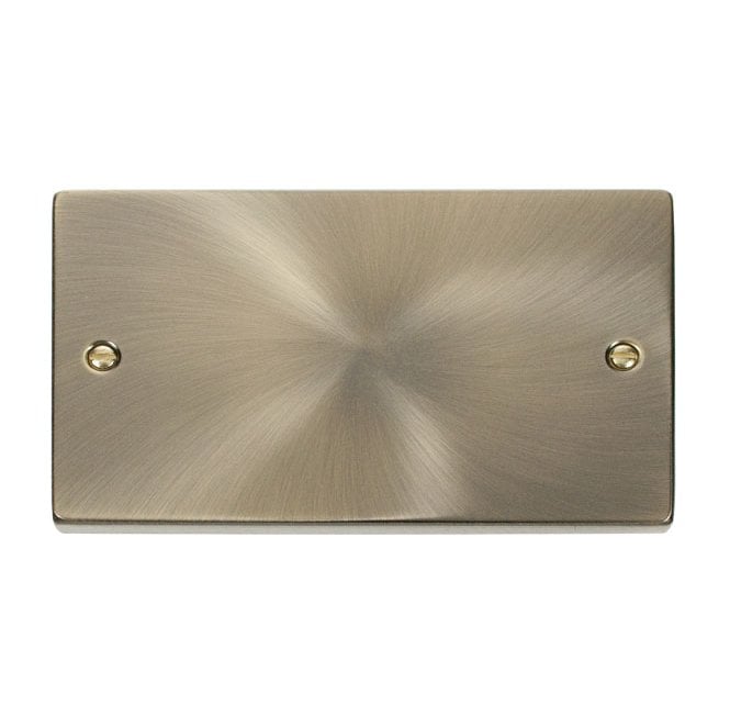 Click Switches and Sockets VPAB061 Decorative 2G Blanking Plate in Antique Brass