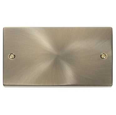 VPAB061 Decorative 2G Blanking Plate in Antique Brass