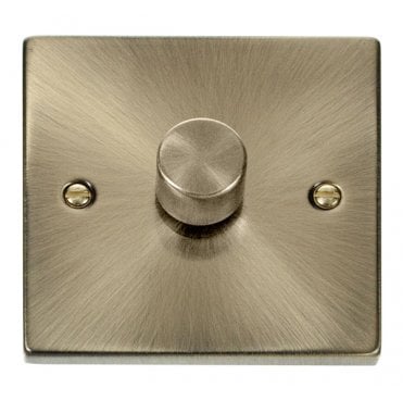 VPAB161 Decorative 1G 100w LED Dimmer Switch in Antique Brass