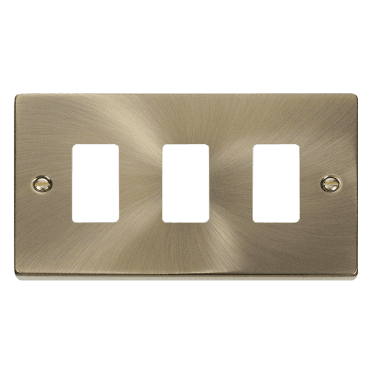 VPAB20403 3G Grid Faceplate in Antique Brass