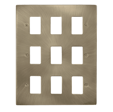VPAB20509 9G Grid Faceplate in Antique Brass