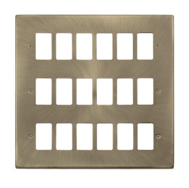 VPAB20518 18G Grid Faceplate in Antique Brass