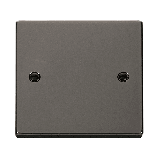 Click Switches and Sockets VPBN060 Decorative 1G Blanking Plate in Black Nickel