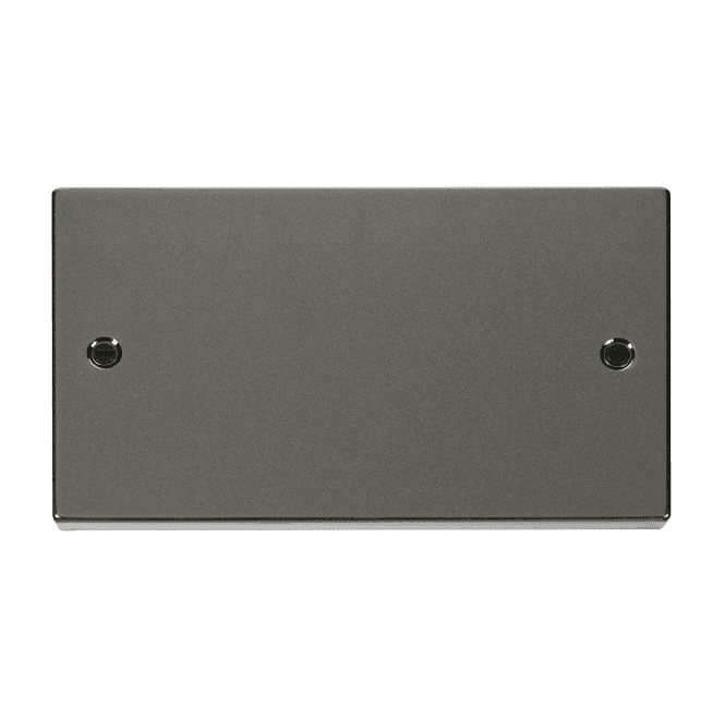 Click Switches and Sockets VPBN061 Decorative 2G Blanking Plate in Black Nickel