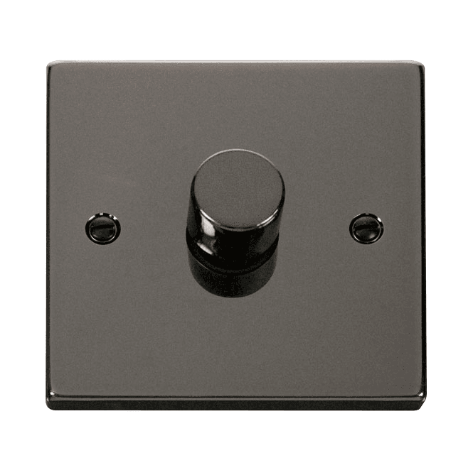 Click Switches and Sockets VPBN161 Decorative 1G 100w LED Dimmer Switch in Black Nickel
