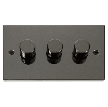 VPBN163 Decorative 3G 100w LED Dimmer Switch in Black Nickel
