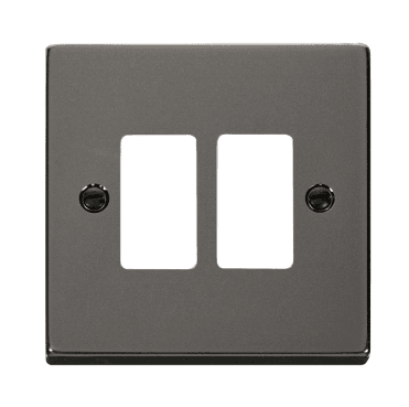 VPBN20402 2G Grid Faceplate in Black Nickel