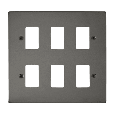 VPBN20506 6G Grid Faceplate in Black Nickel