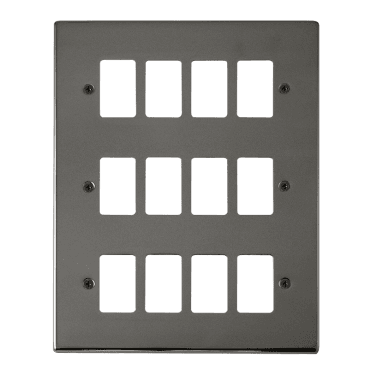 VPBN20512 12G Grid Faceplate in Black Nickel