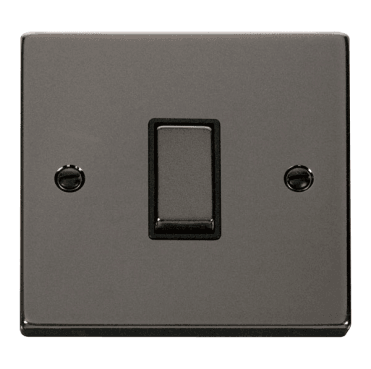VPBN425BK Decorative 1G Ingot Intermediate Switch with Black Insert in Black Nickel