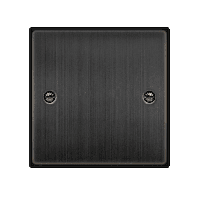 Click Switches and Sockets VPBZ060 Decorative 1G Blanking Plate in Matt Bronze