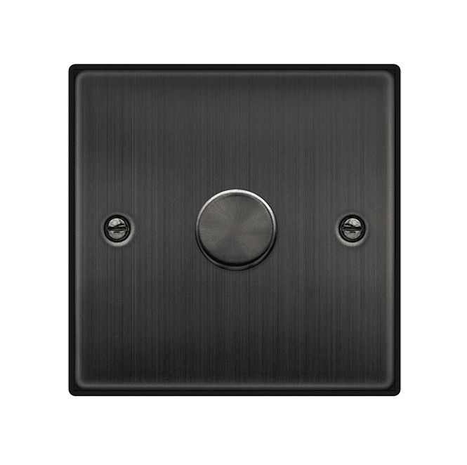 Click Switches and Sockets VPBZ161 Decorative 1G 100W LED Dimmer Switch in Matt Bronze