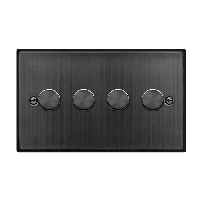 Click Switches and Sockets VPBZ164 Decorative 4G 100W LED Dimmer Switch in Matt Bronze