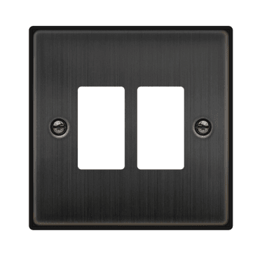 VPBZ20402 2G Grid Faceplate in Matt Bronze