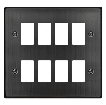 VPBZ20508 8G Grid Faceplate in Matt Bronze