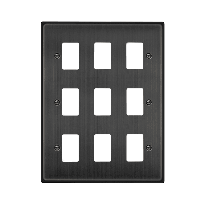 Click Switches and Sockets VPBZ20509 9G Grid Faceplate in Matt Bronze