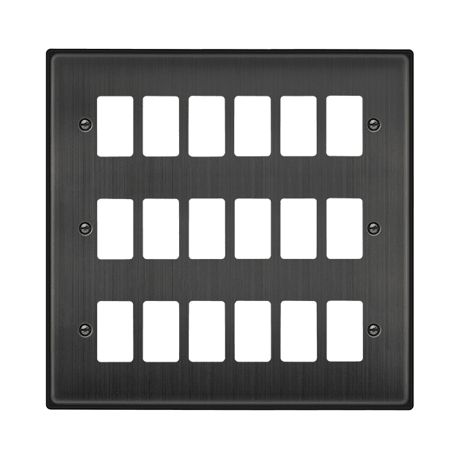 Click Switches and Sockets VPBZ20518 18G Grid Faceplate in Matt Bronze