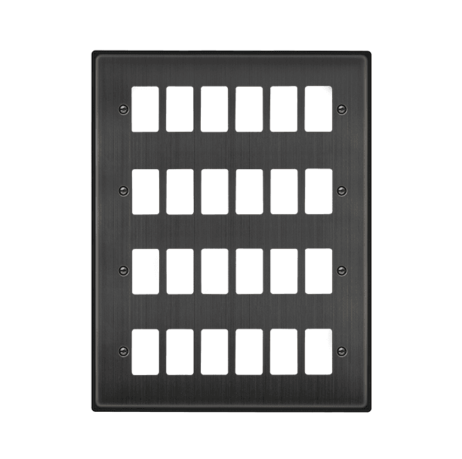 Click Switches and Sockets VPBZ20524 24G Grid Faceplate in Matt Bronze