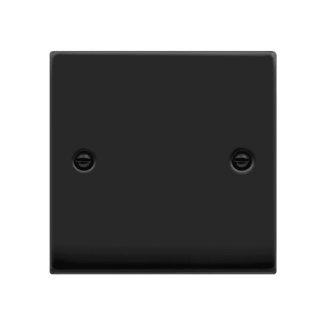 Click Switches and Sockets VPMB060 Decorative 1G Blanking Plate in Matt Black
