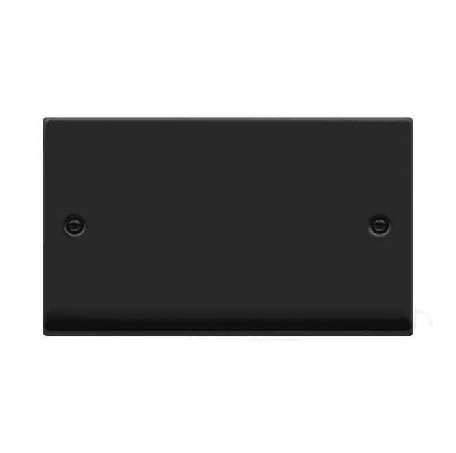 Click Switches and Sockets VPMB061 Decorative 2G Blanking Plate in Matt Black