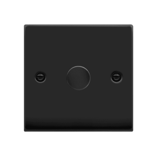 Click Switches and Sockets VPMB161 Decorative 1G 100w LED Dimmer Switch in Matt Black