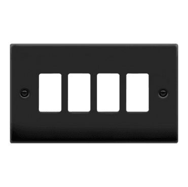 VPMB20404 4G Grid Faceplate in Matt Black