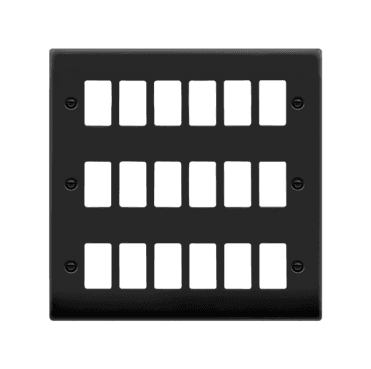 VPMB20518 18G Grid Faceplate in Matt Black