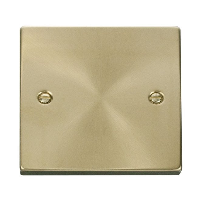 Click Switches and Sockets VPSB060 Decorative 1G Blanking Plate in Satin Brass