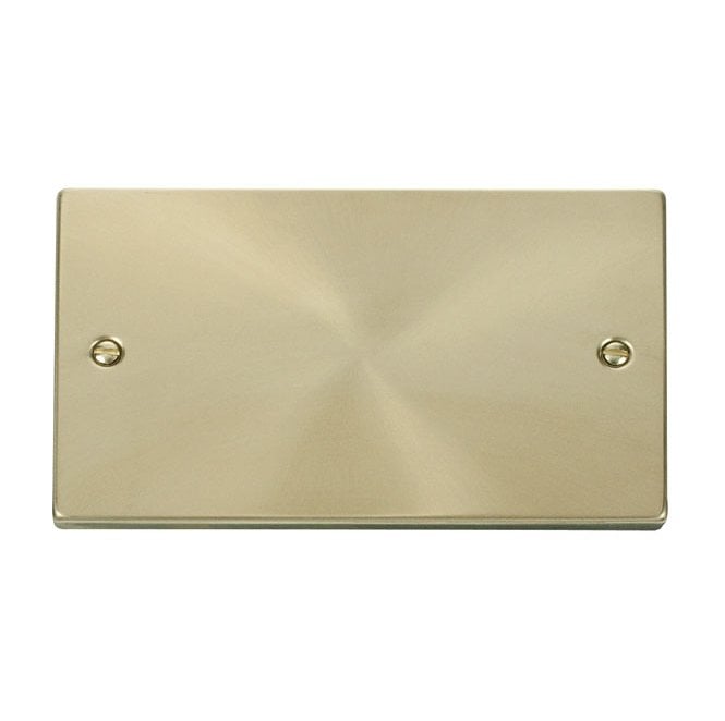 Click Switches and Sockets VPSB061 Decorative 2G Blanking Plate in Satin Brass