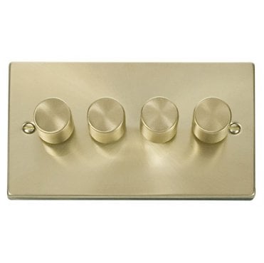 VPSB164 Decorative 4G 100w LED Dimmer Switch in Satin Brass