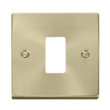 VPSB20401 1G Grid Faceplate in Satin Brass