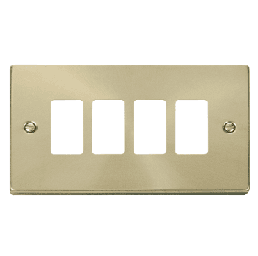 VPSB20404 4G Grid Faceplate in Satin Brass