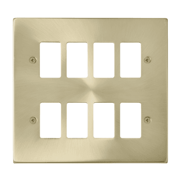 VPSB20508 8G Grid Faceplate in Satin Brass