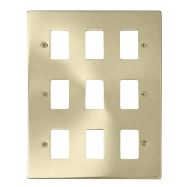 VPSB20509 9G Grid Faceplate in Satin Brass