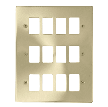 VPSB20512 12G Grid Faceplate in Satin Brass